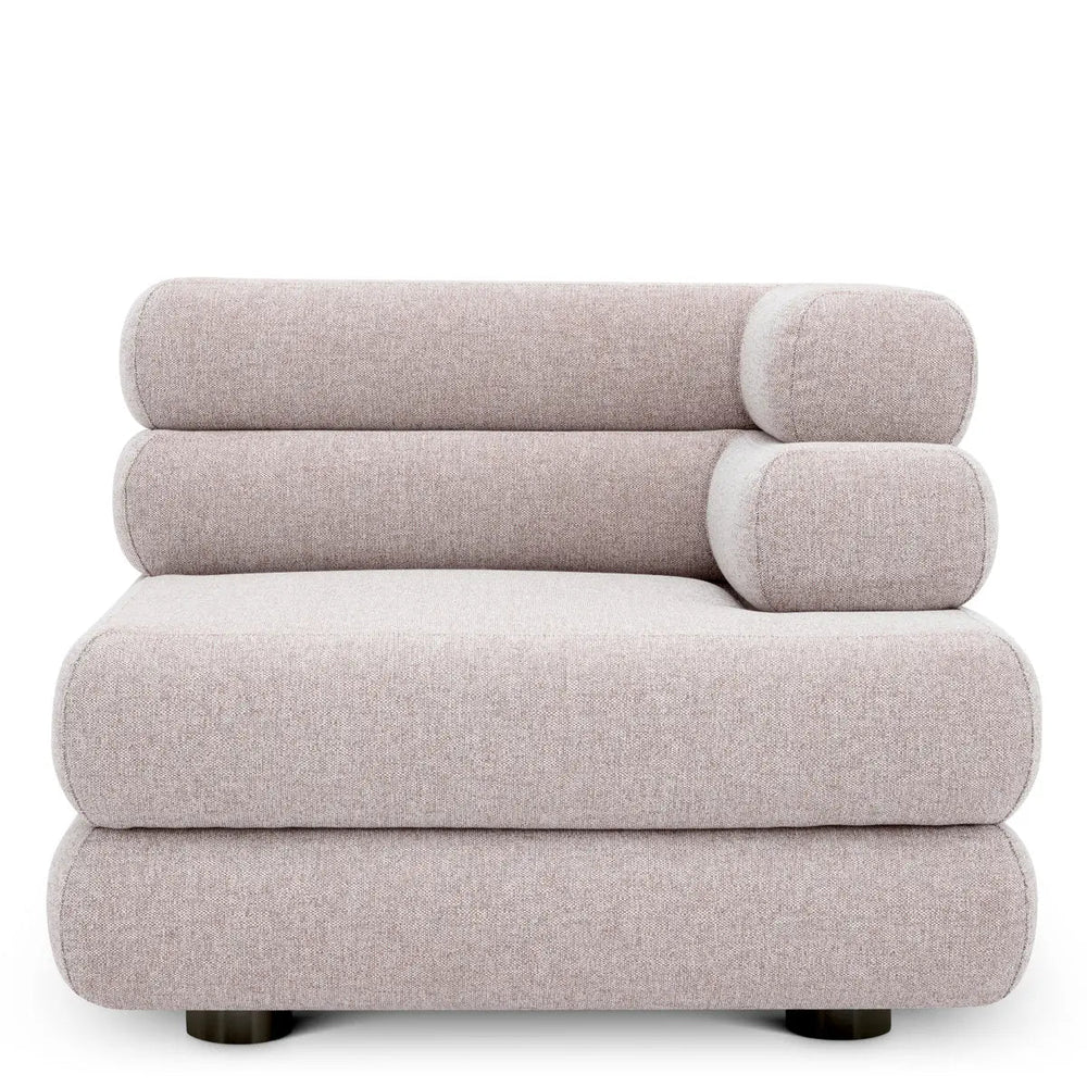 Outdoor Modular Sofa Malaga Mauritius Light Grey - Right - image 2
