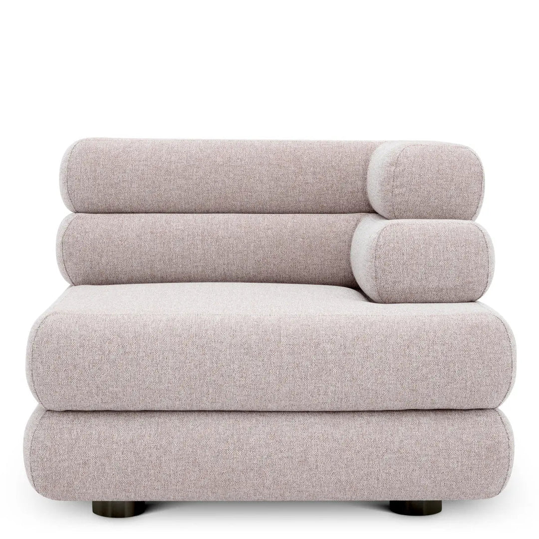 Outdoor Modular Sofa Malaga Mauritius Light Grey - Right - image 2