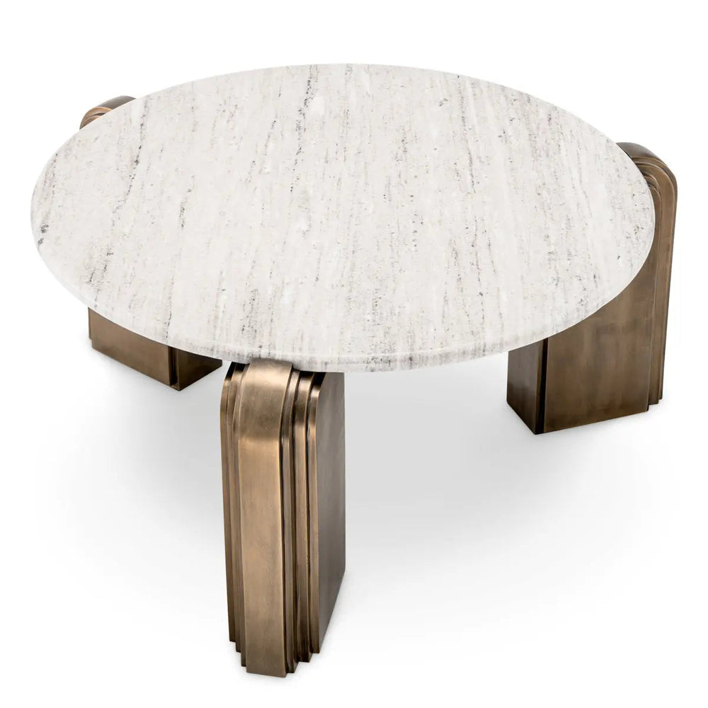 Coffee Table Albion Antique Brass Finish - image 2