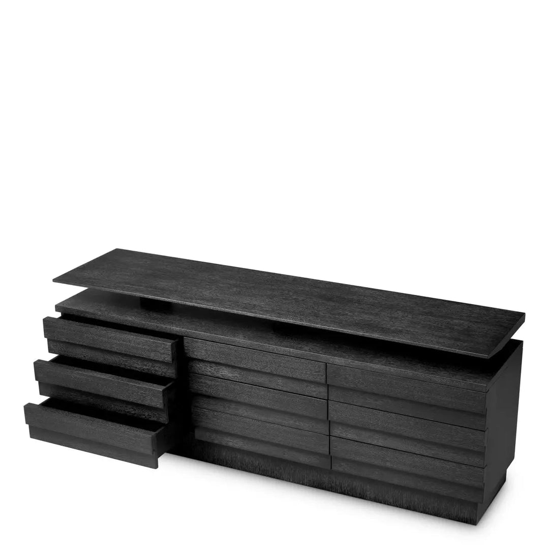 Drawer Dresser Quintino Charcoal Grey Oak Veneer - image 2