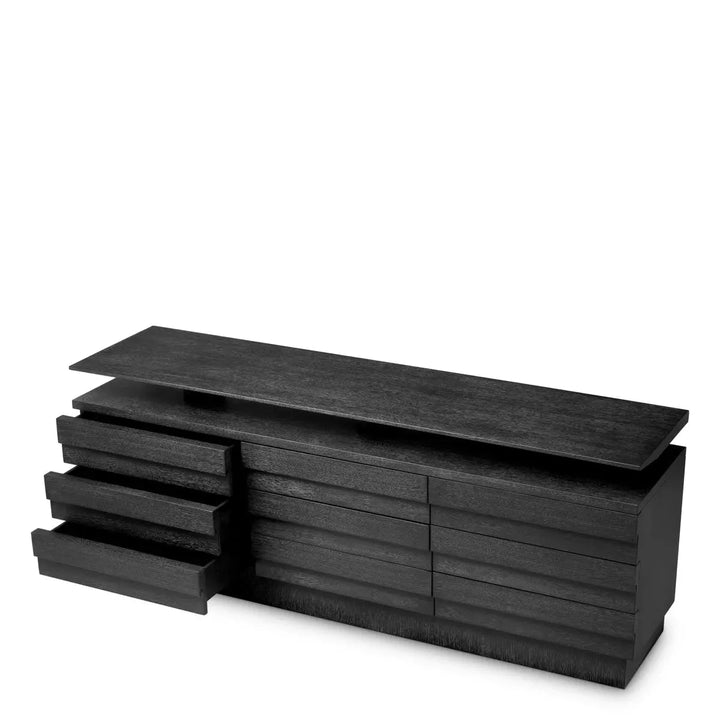 Drawer Dresser Quintino Charcoal Grey Oak Veneer - image 2
