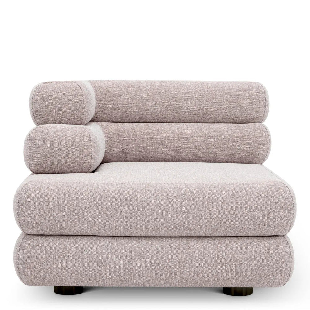 Outdoor Modular Sofa Malaga Mauritius Light Grey - Left - image 2