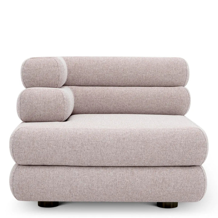 Outdoor Modular Sofa Malaga Mauritius Light Grey - Left - image 2