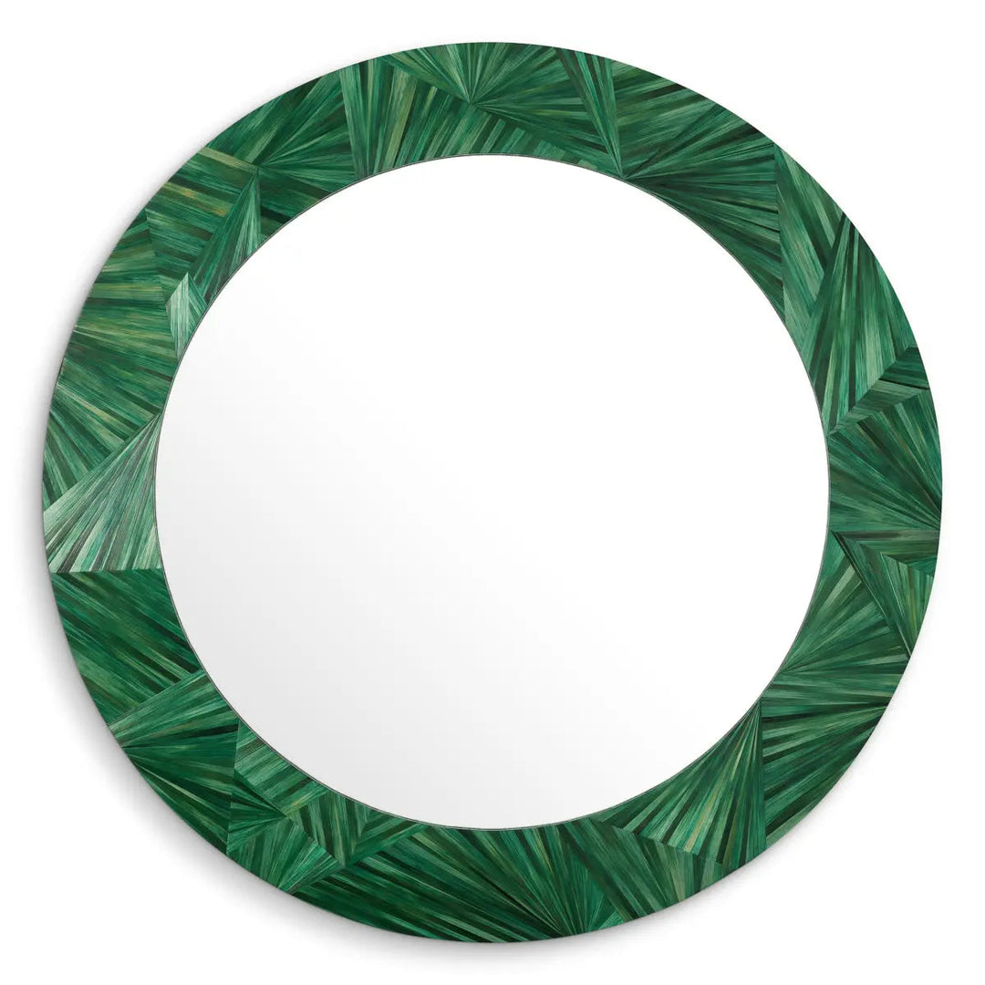 Mirror Cassara Straw Marquetry Green - image 2