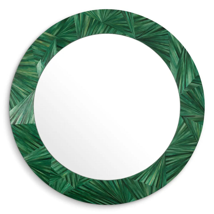 Mirror Cassara Straw Marquetry Green - image 2