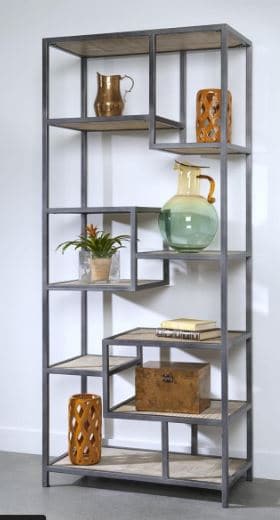 Copeland Tall Bookcase-Coast2Coast Home-C2CA-75326-Bookcases & Cabinets-2-France and Son