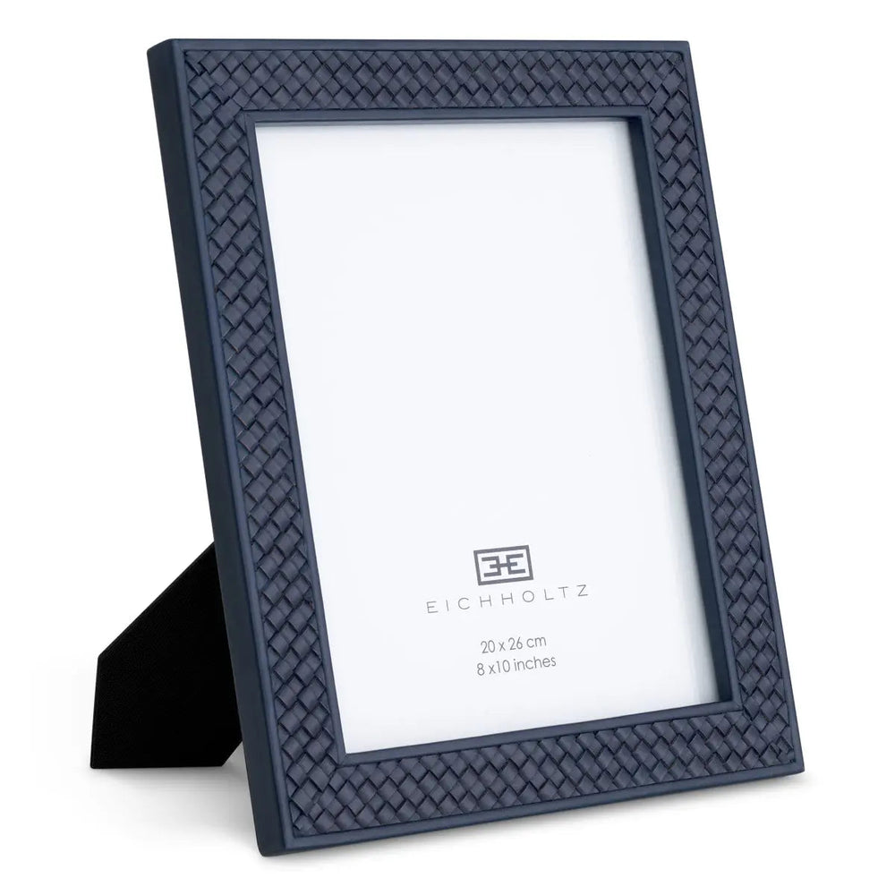 Picture Frame Nivo Blue Leather Set Of 2 - image 2