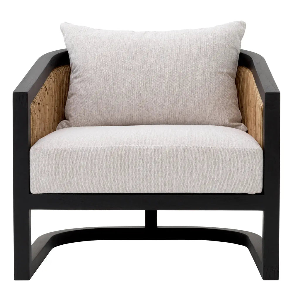 Chair Aruba Classic Black Finish Natural Sea Grass Sentier Cream - image 2