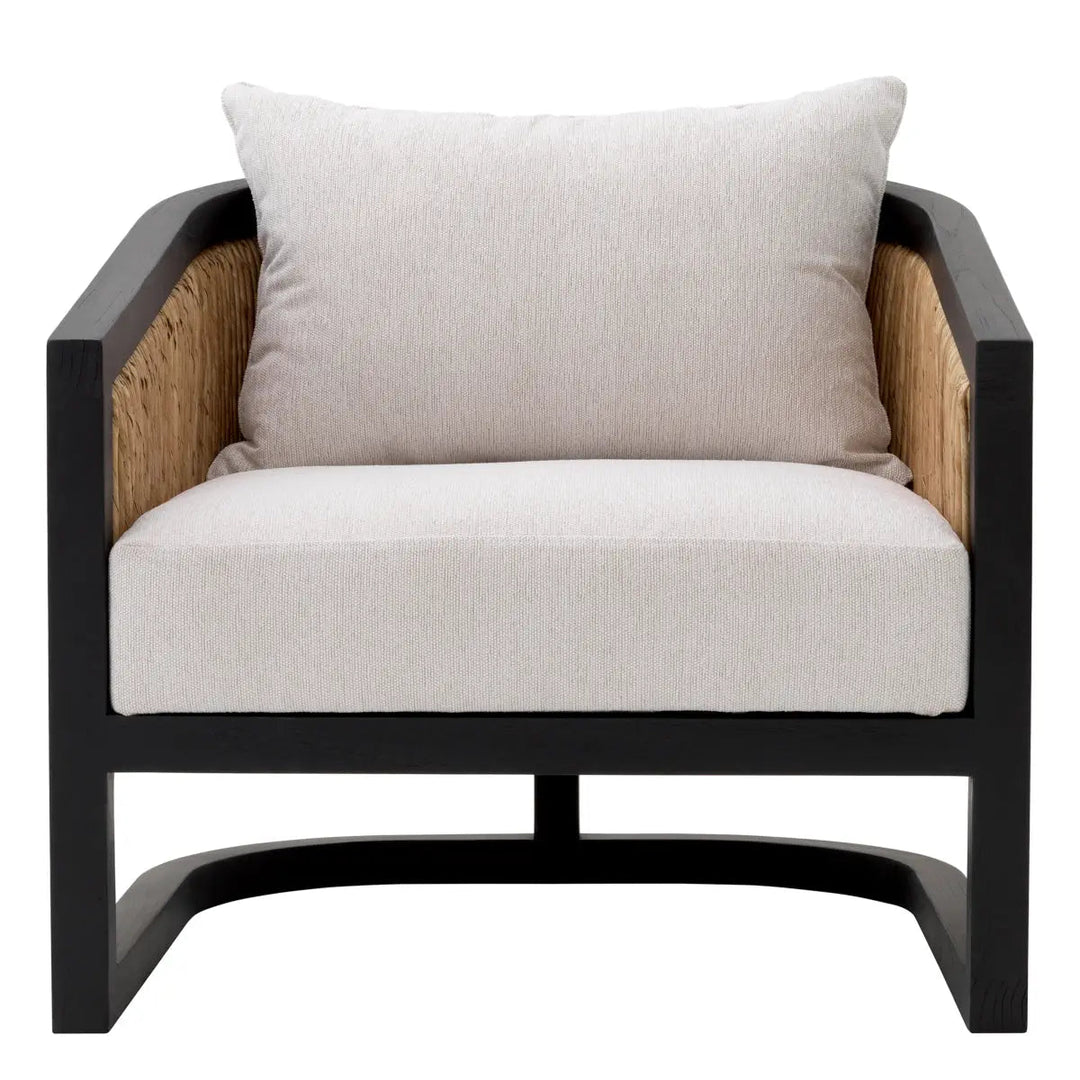Chair Aruba Classic Black Finish Natural Sea Grass Sentier Cream - image 2