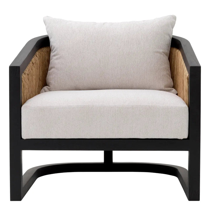 Chair Aruba Classic Black Finish Natural Sea Grass Sentier Cream - image 2