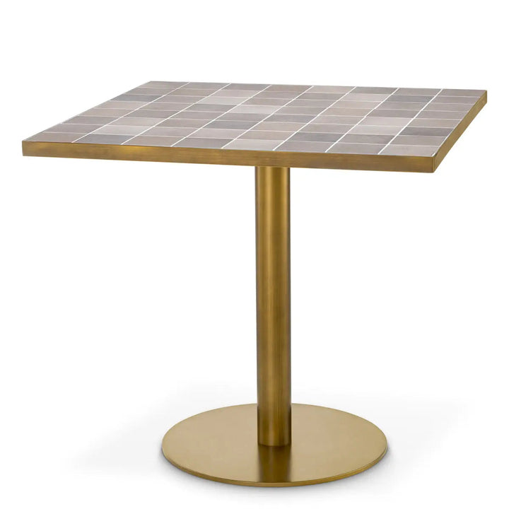 Dining Table Colton Antique Brass Finish - image 2
