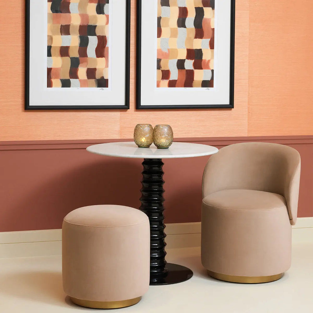 Dining Chair Greer Savona Camel Brushed Brass Finish - image 2