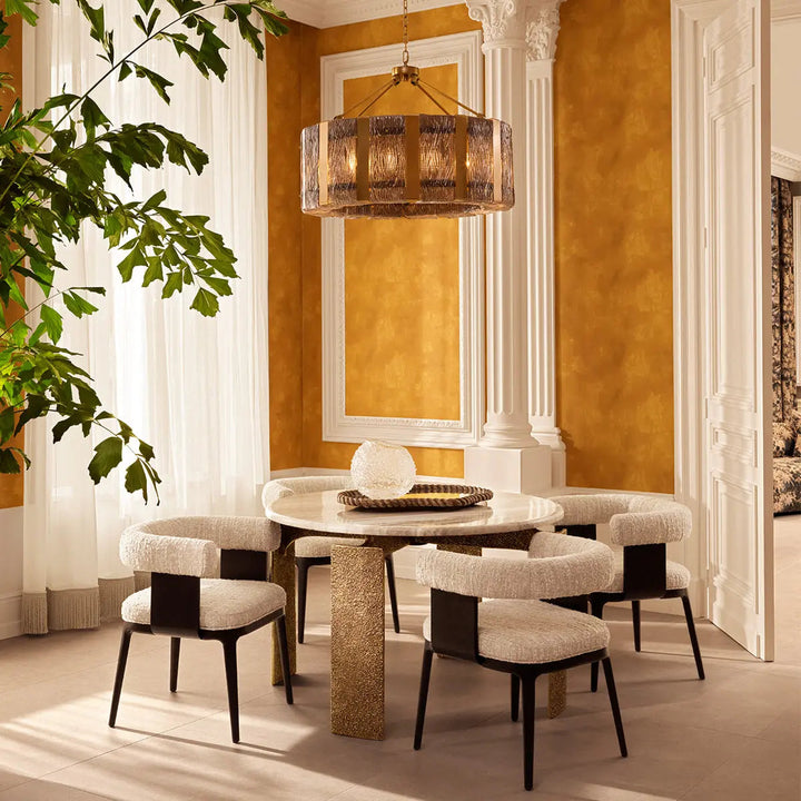 Dining Table Bodega Round Antique Brass Finish - image 2