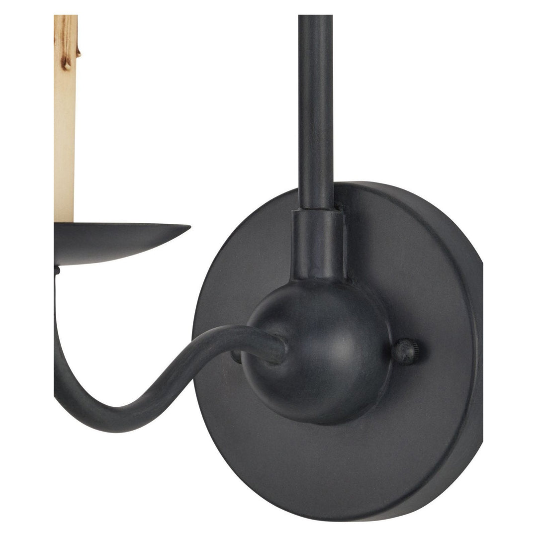 Saxon Single-Light Black Wall Sconce