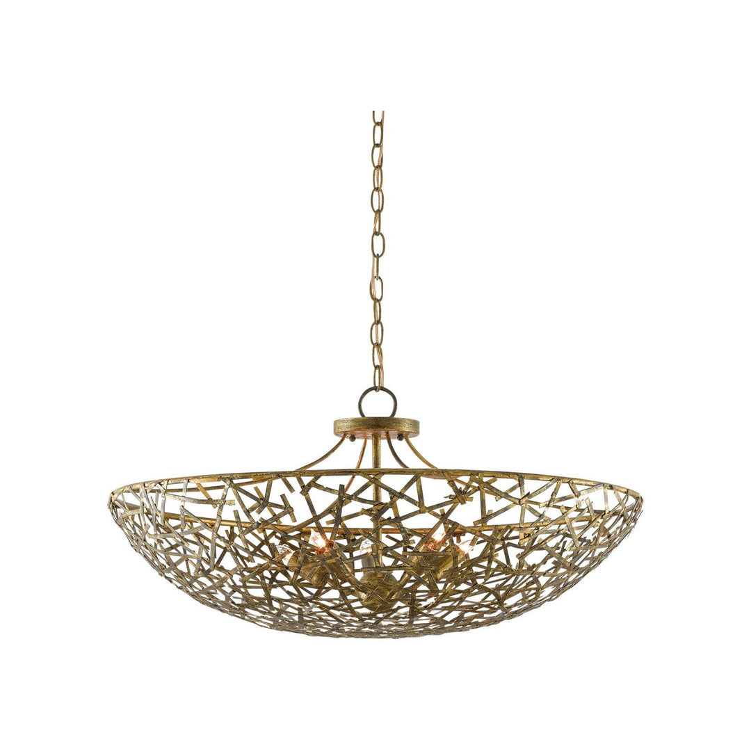 Confetti Bowl Gold Chandelier