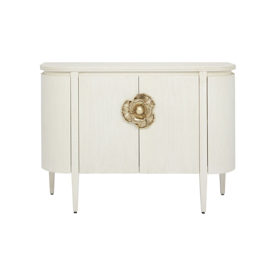 Briallen White Demi-Lune Cabinet