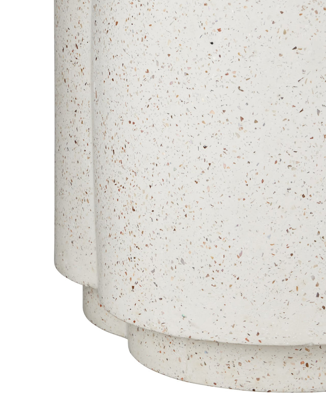 Outdoor Planters Smerlato Ivory Terrazzo Medium Planter