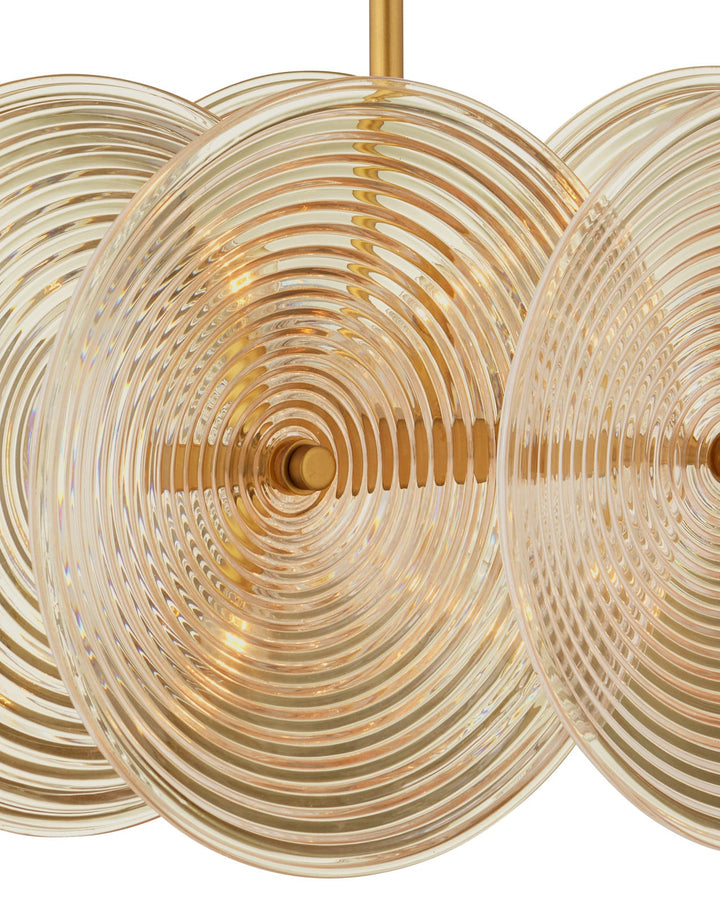 Chandeliers Whirlwind Rectangular Gold Chandelier