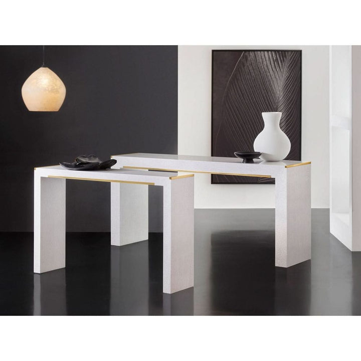 Console Tables Small Mirage Console-White Lacewood