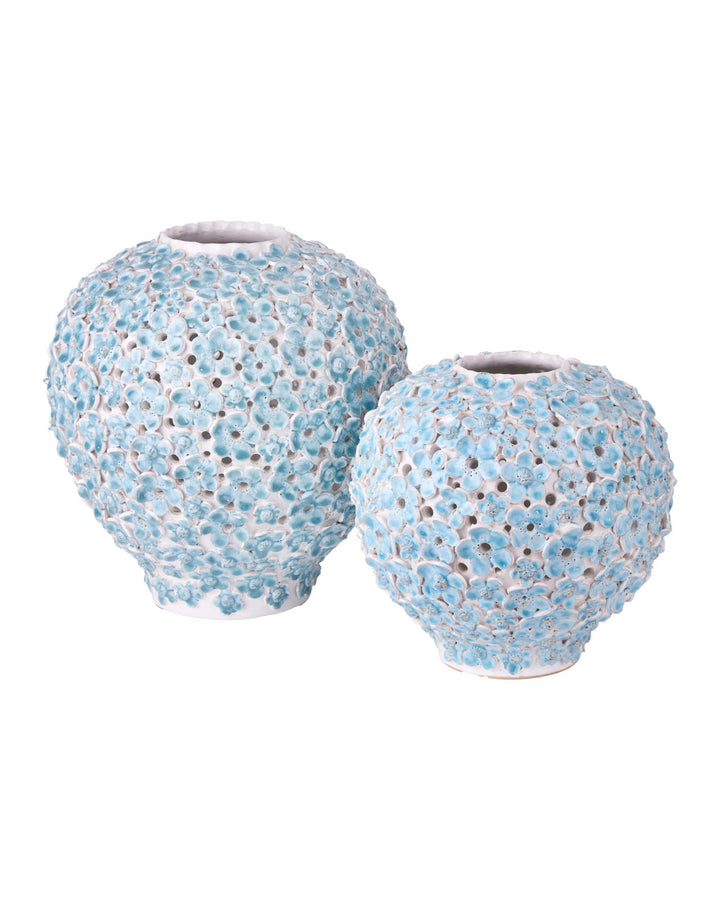 Daisy Blue Vase
