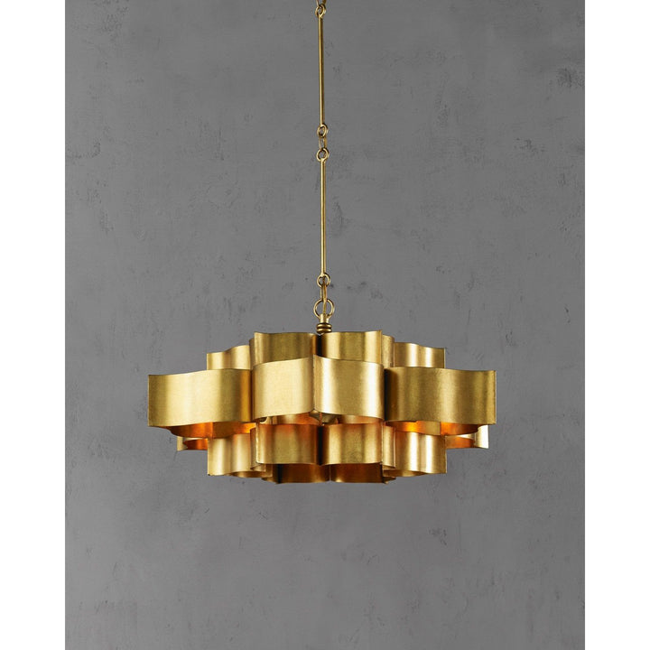 Grand Lotus Large Gold Chandelier