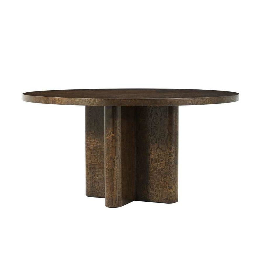 Kesden Round Dining Table-Theodore Alexander-THEO-TA54123.C353-Dining TablesBrown-1-France and Son