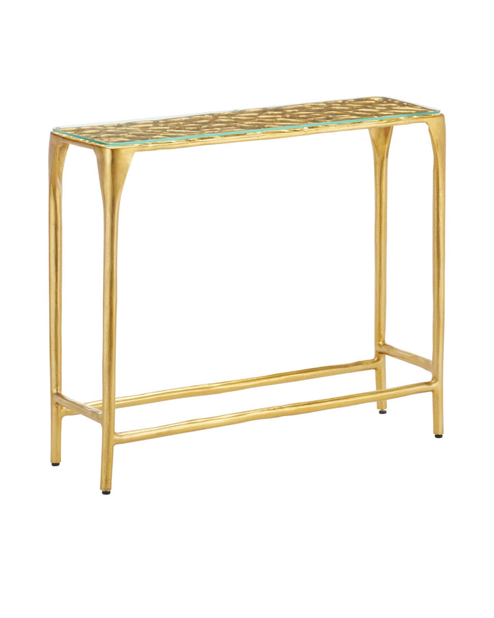 Console Tables Honeycomb Gold Console Table
