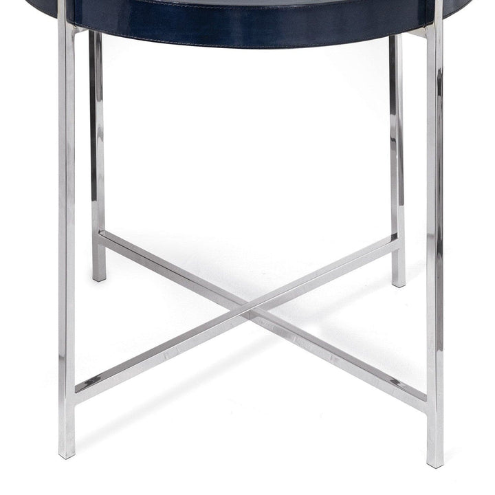 Derby Leather Tray Table-Regina Andrew Design-RAD-30-1173BLK-Side TablesBlack-7-France and Son