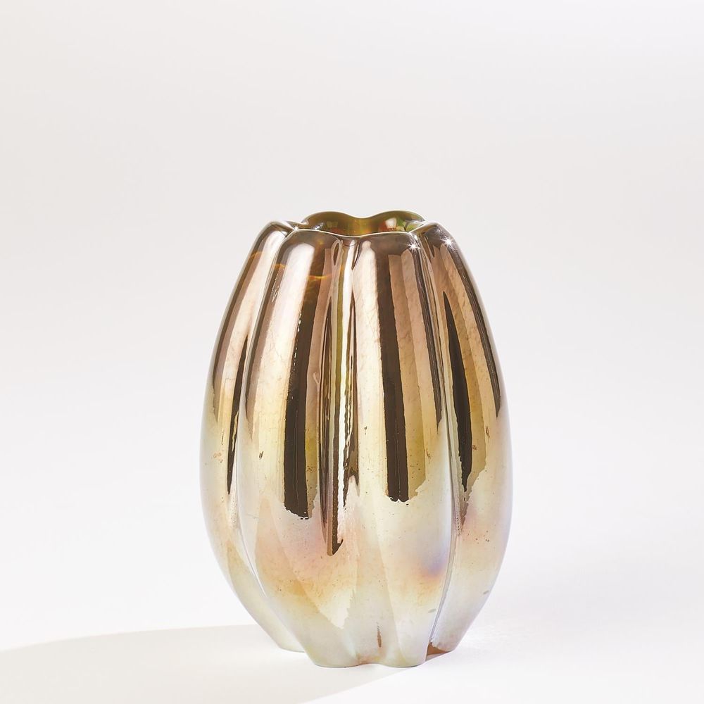 Vases Ribbed Vase-Irys Gelp-Lg