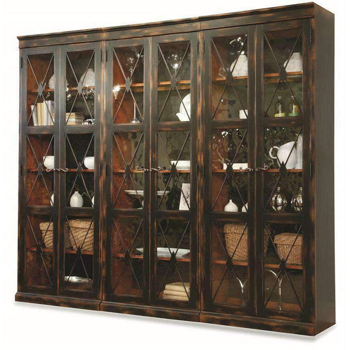 Cabinets & Curios Sanctuary Two-Door Thin Display Cabinet - Ebony