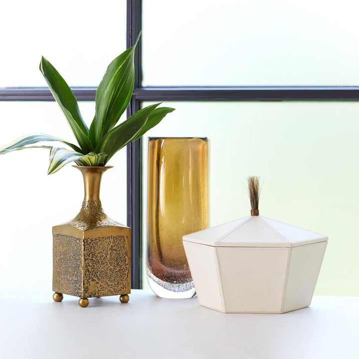 Boxes Zephyr Box-Ivory Leather-Sm