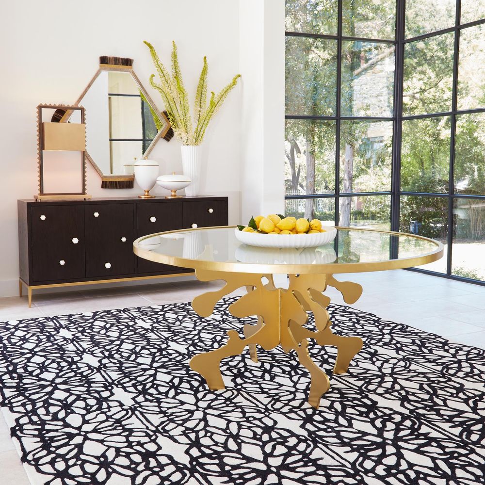 Dining Tables Ink Blot Dining Table-Gold Leaf-48