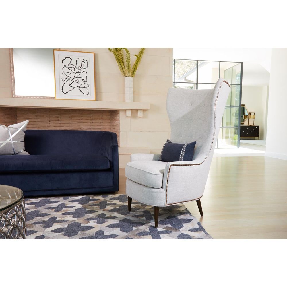 Pillows Icon Lumbar Pillow-Gunmetal on Cream-19 x 12