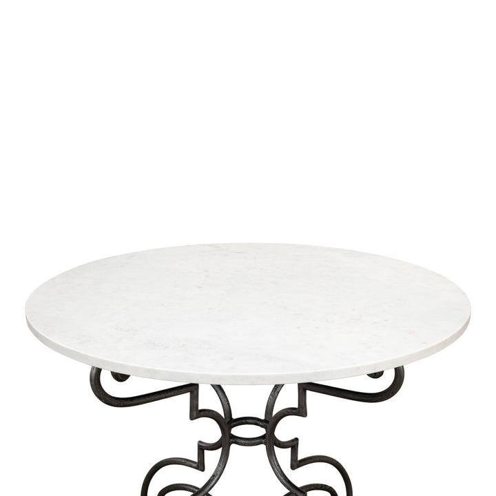 The French Iron And Marble Dining Table