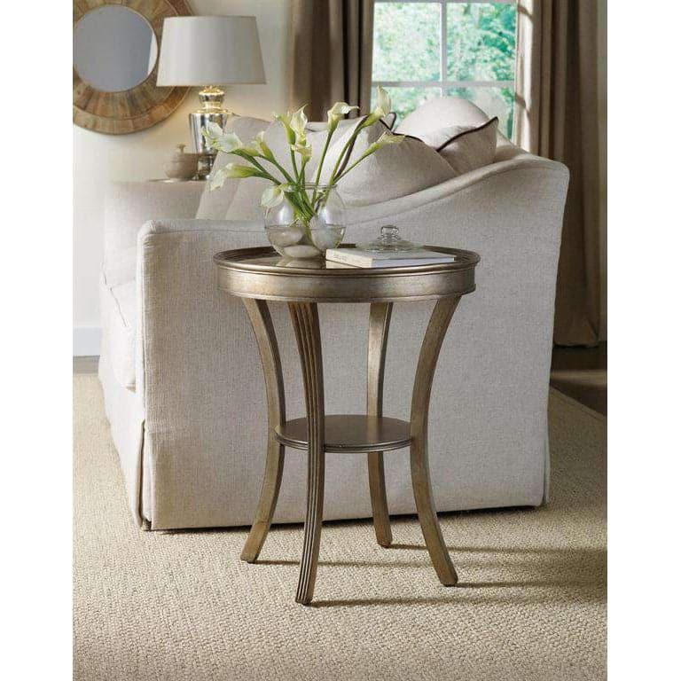 Side Tables Sanctuary Round Mirrored Accent Table - Visage