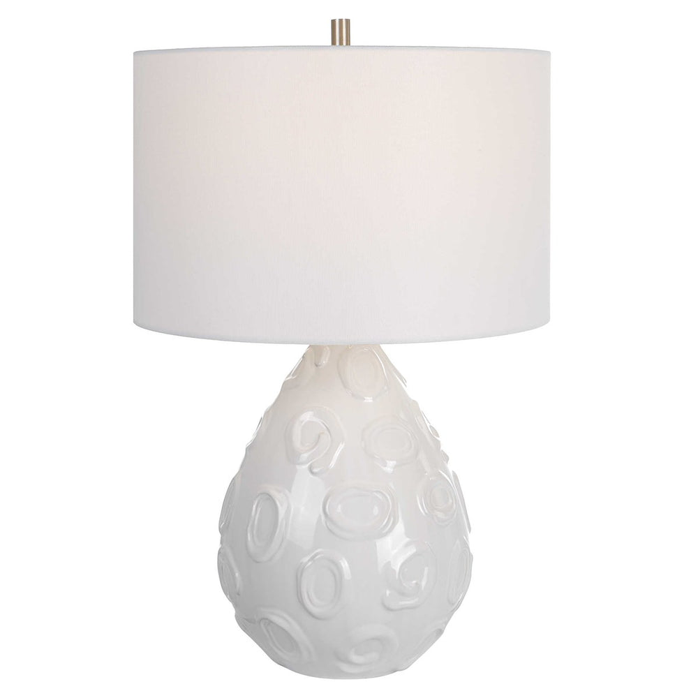 Loop Table Lamp - White Glaze-Uttermost-UTTM-30159-1-Table Lamps-2-France and Son