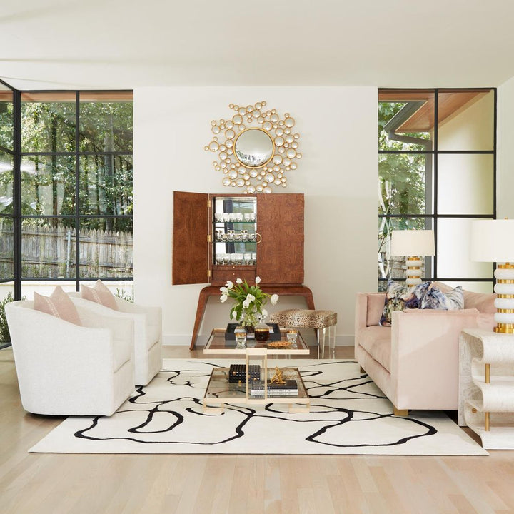 Squiggle Rug-Ivory/Black-8 x 10