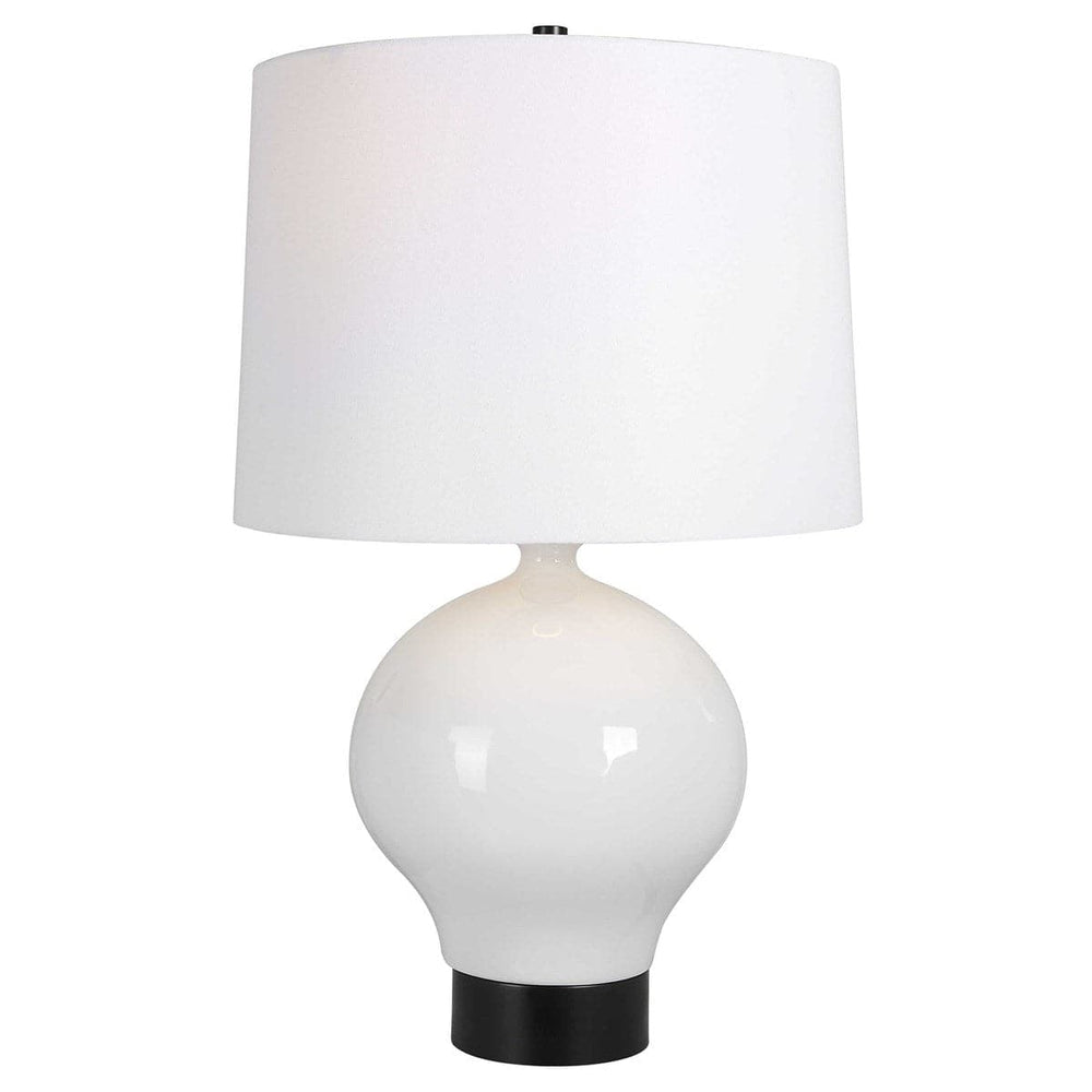 Collar Table Lamp - Gloss White-Uttermost-UTTM-30182-1-Table Lamps-2-France and Son