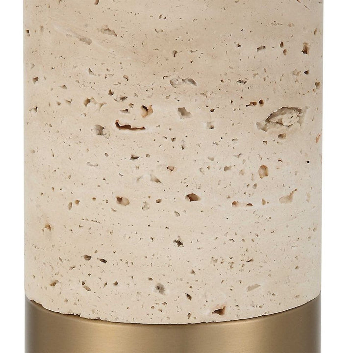 Uttermost Gravitas Elegant Brass & Stone Lamp-Cyan Design-UTTM-30201-1-Table Lamps-3-France and Son