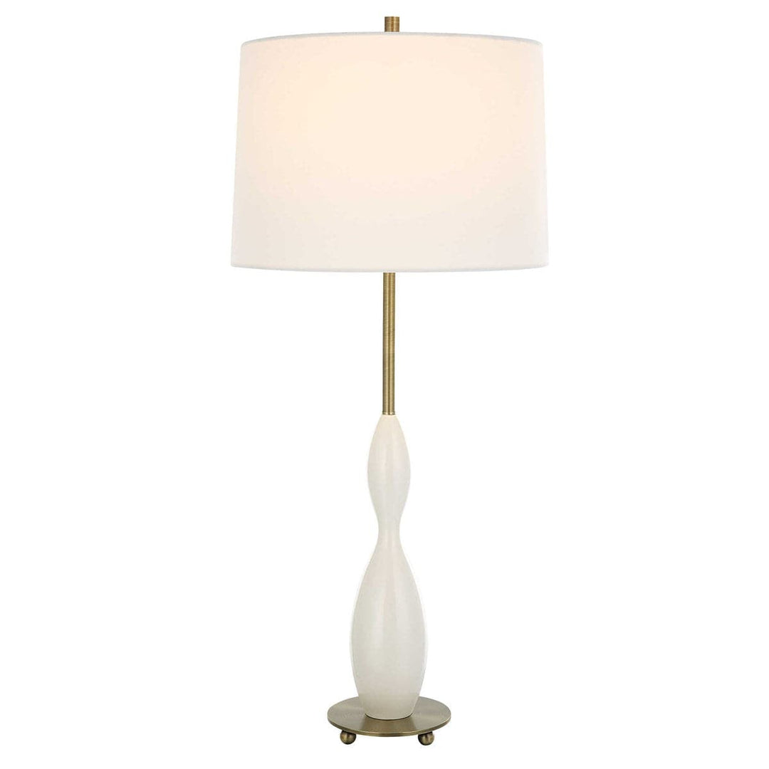 Annora Glossy White Table Lamp-Uttermost-UTTM-30235-Table Lamps-4-France and Son