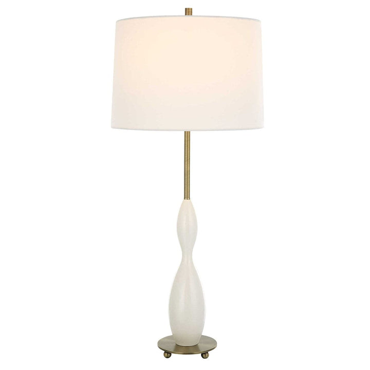 Annora Glossy White Table Lamp-Uttermost-UTTM-30235-Table Lamps-4-France and Son