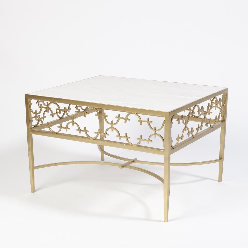 Coffee Tables C-Fret Cocktail Table-Gold