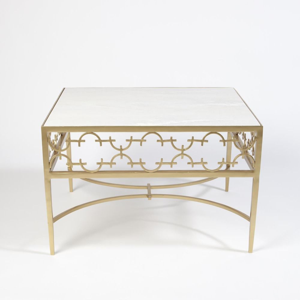Coffee Tables C-Fret Cocktail Table-Gold