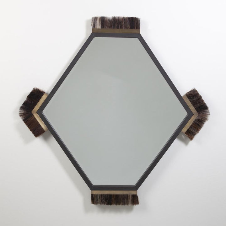 Wall Mirrors Harrington Mirror-Graphite Leather