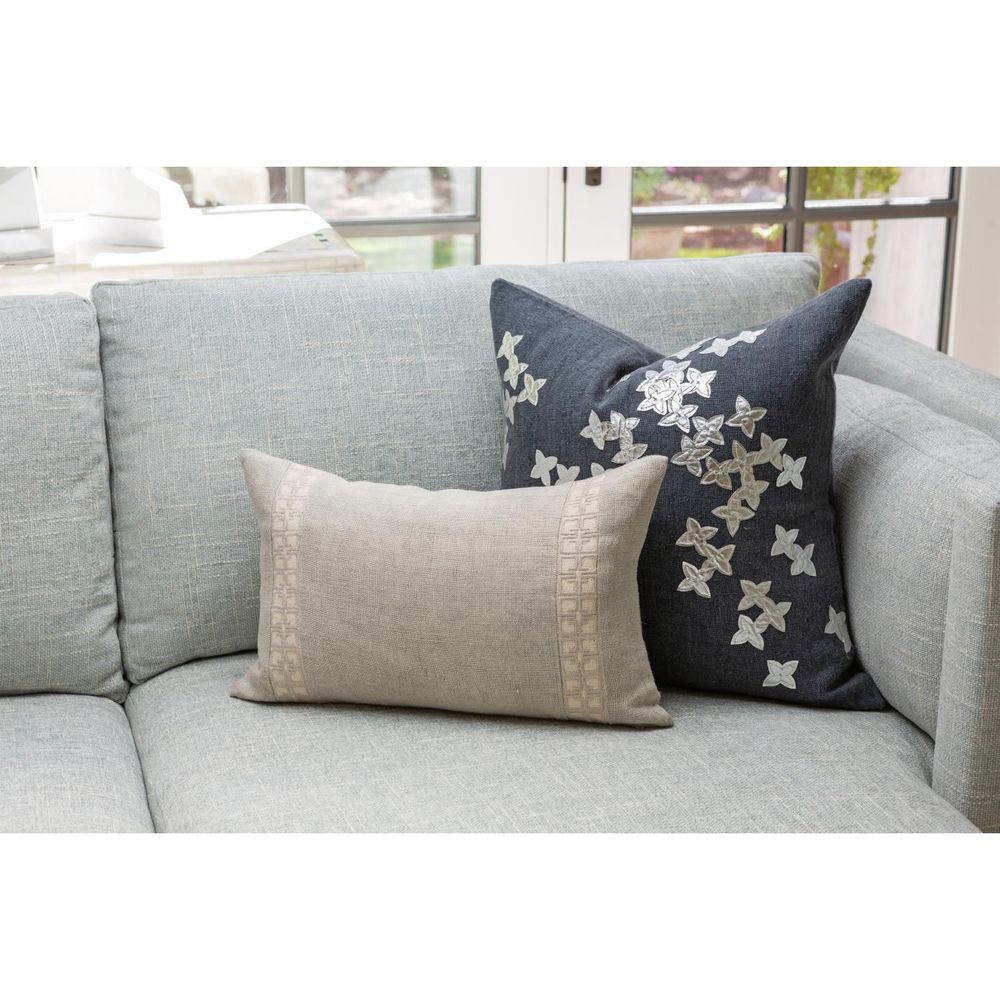 Pillows Icon Lumbar Pillow-Moonlight on Cream