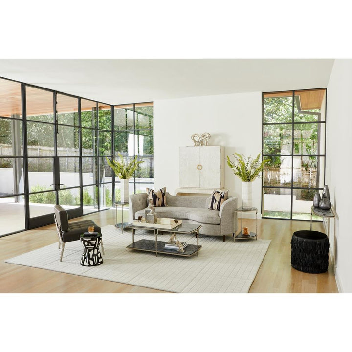 Fringe Ottoman - Black Hair-on-Hide