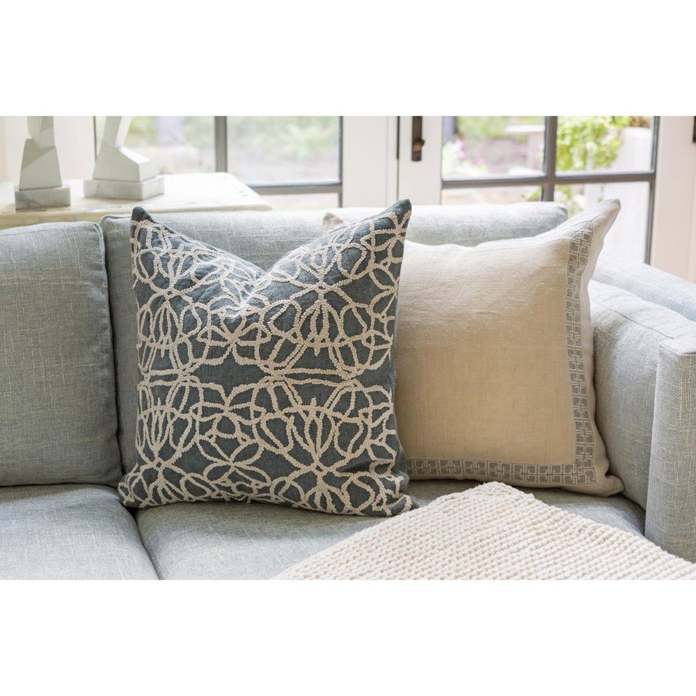 Pillows Moth Pillow-Cream/Shale-22 x 22