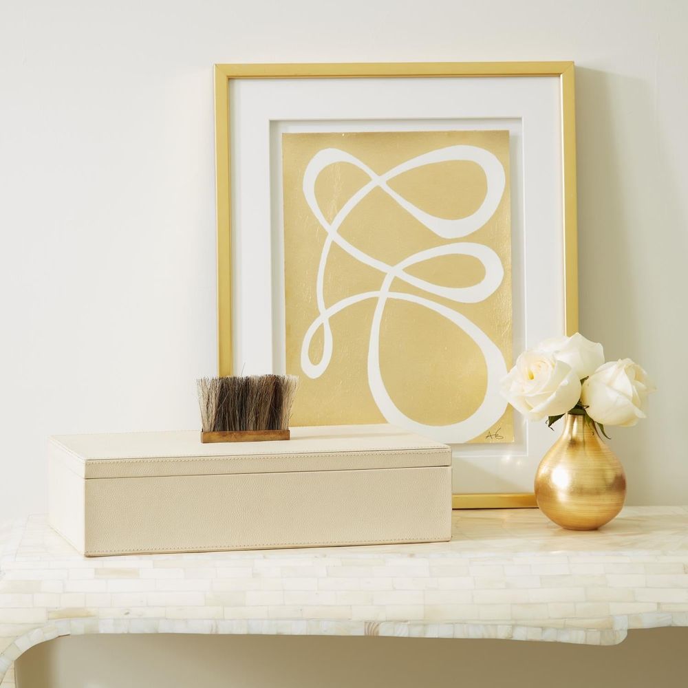 Boxes Harrington Box-Ivory Leather