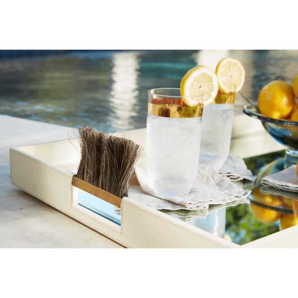 Harrington Tray-Ivory Leather