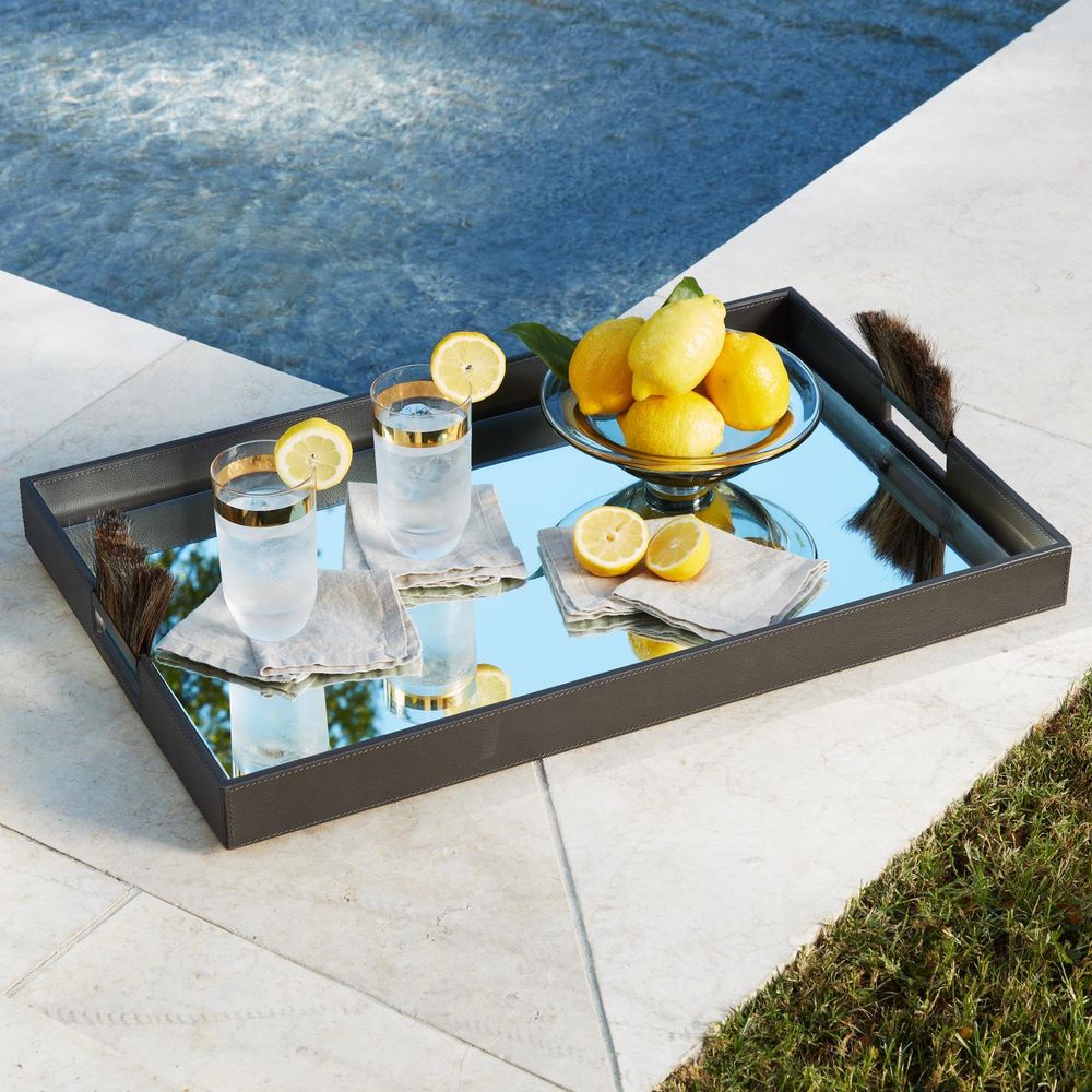 Harrington Tray-Graphite Leather